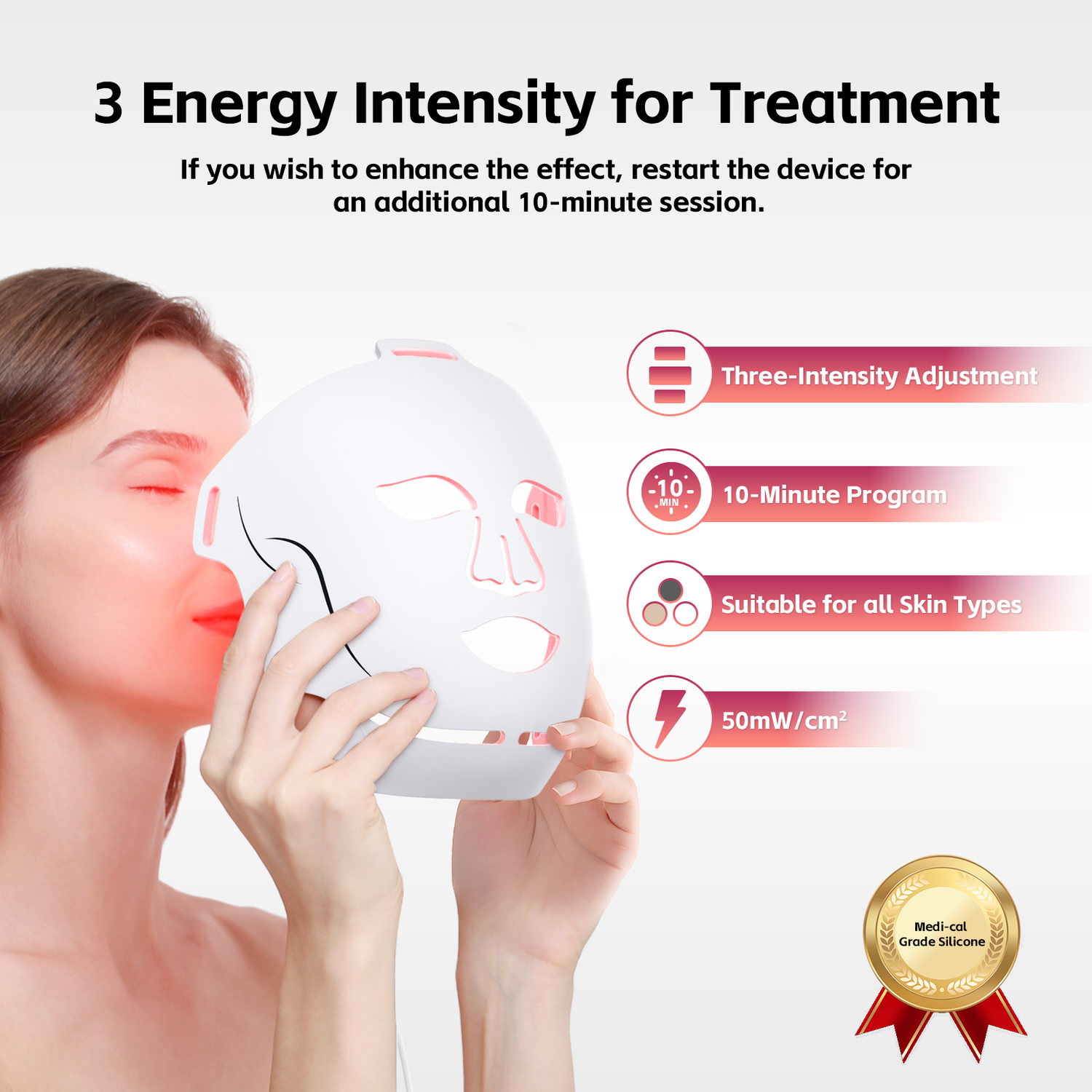RedGenerate Elite™ TriLight Facial LED Mask